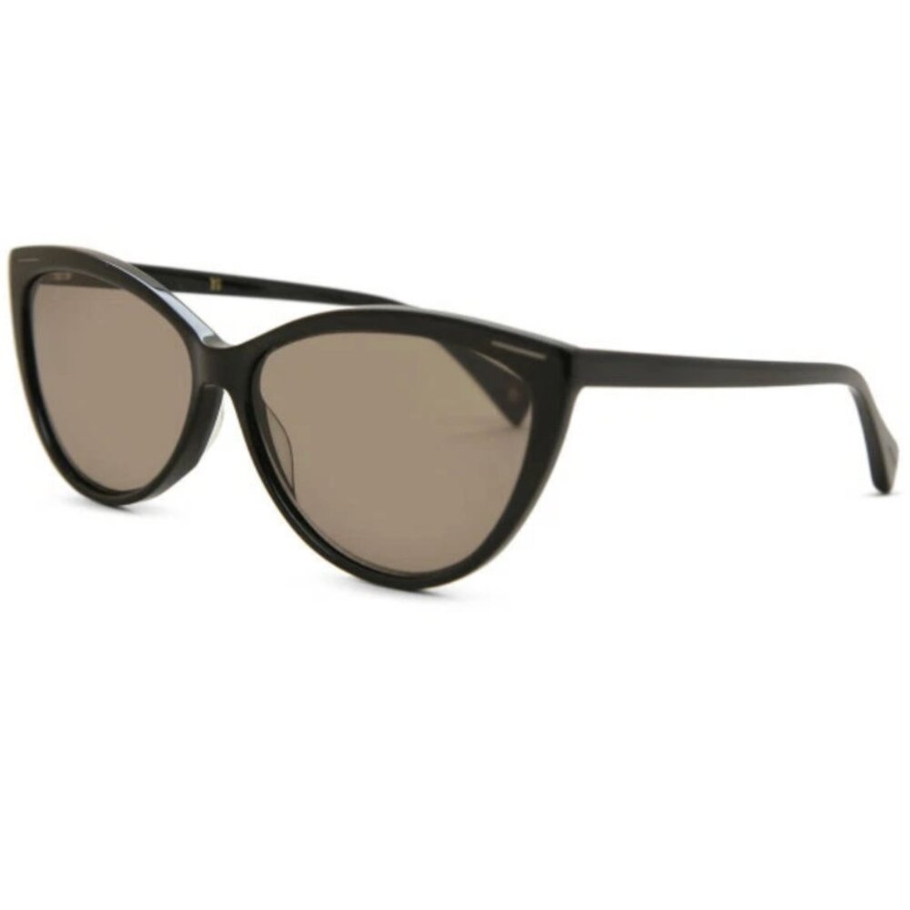 Yohji Yamamoto 5001-001 Black / Brown Grey Lens Sunglasses